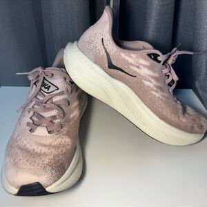 Hoka Women's Blush and Cream Sneakers